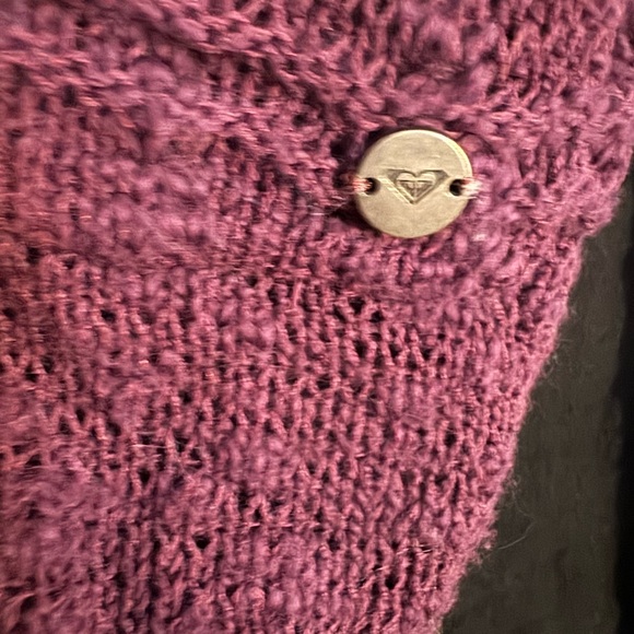 Roxy Deep Purple Open-Front Cardigan - Picture 5 of 5